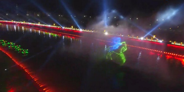 商洛國家級水利風景區大型音樂噴泉